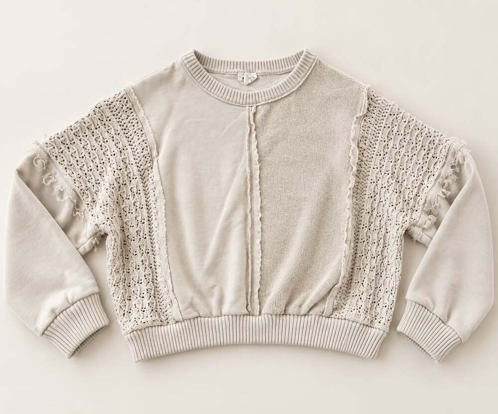 Bibi Crochet Lace Pullover Sweater Size M Off White (o1)